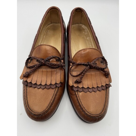 Allen Edmonds Woodstock Kiltie Loafer Cognac Brown Slip On Shoes Mens 10D USA main image 9